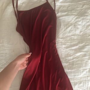 Strapped dressed with open back